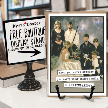 Funny Wedding, Engagement Cards | FREE Card Display Stand