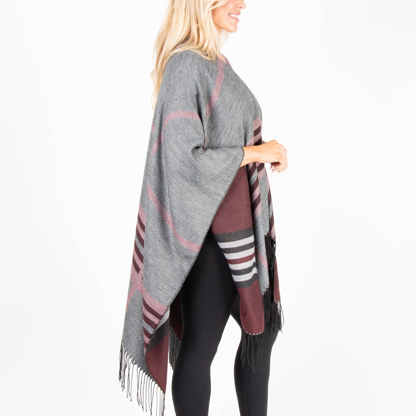 Sale - Holland Oversized Reversible Plaid Cardigan
