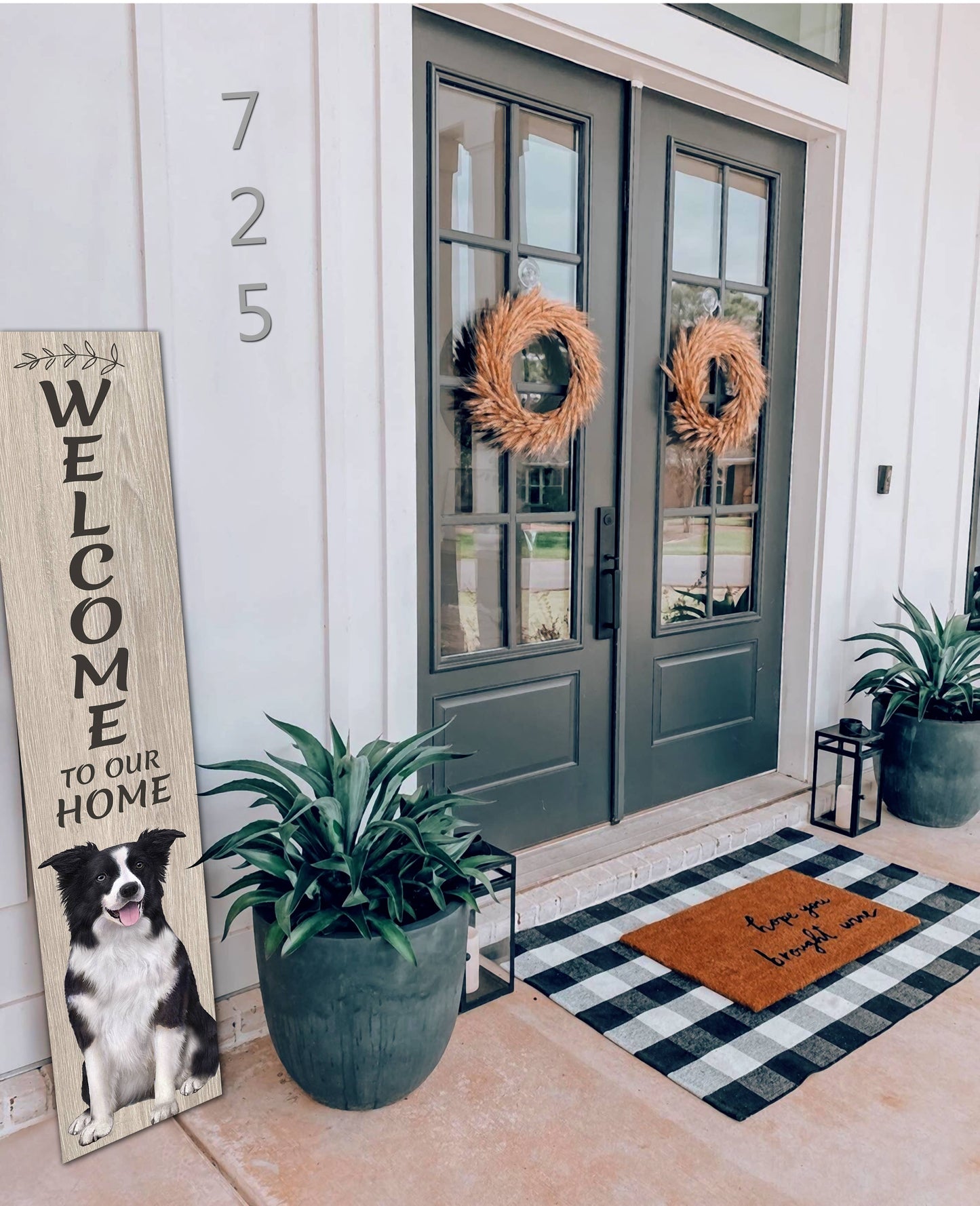 Border Collie Welcome sign