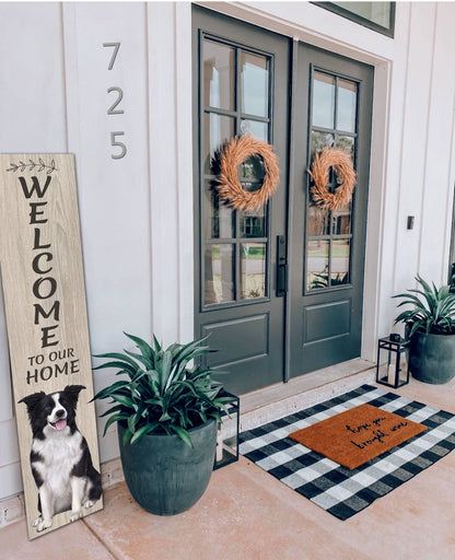 Border Collie Welcome sign