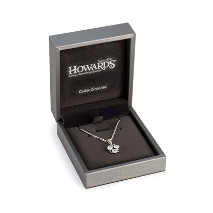Sale - Tri Circle Cubic Zirconia Pendant Necklace with Box