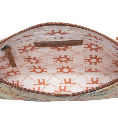 Wildflower Trail Cotton & Leather Crossbody Bag in Sunlit Bloom