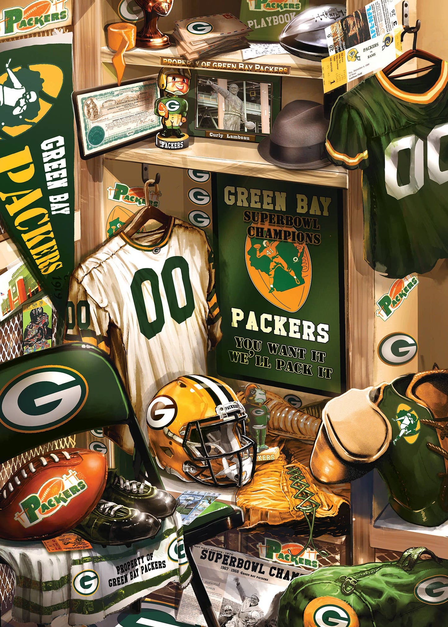 Green Bay Packers - Locker Room 500 Piece Puzzle