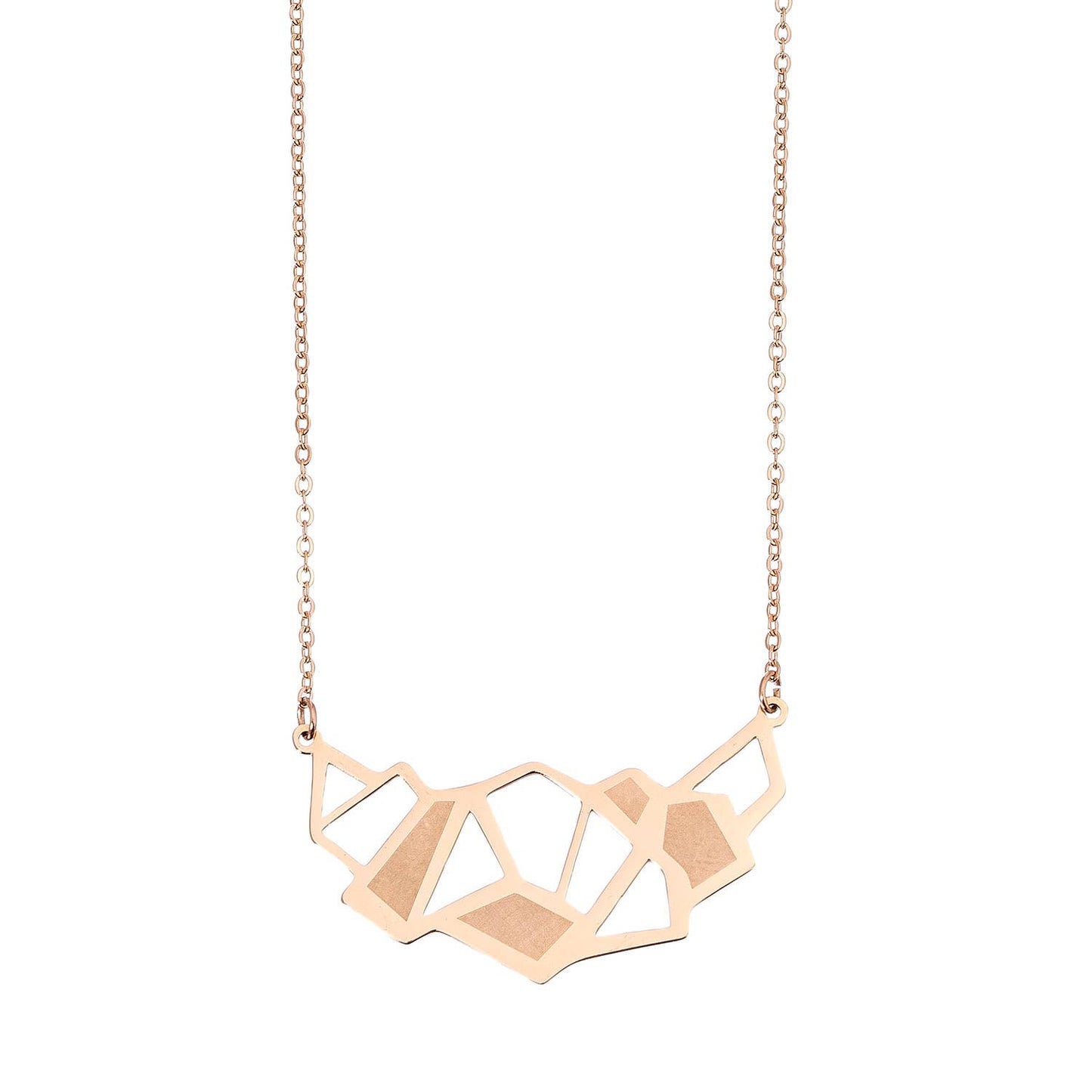 Sale - Hypoallergenic Stainless Steel Geo Cutout Necklace