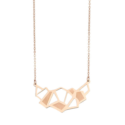Sale - Hypoallergenic Stainless Steel Geo Cutout Necklace