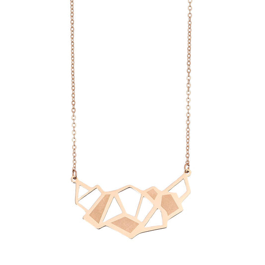 Sale - Hypoallergenic Stainless Steel Geo Cutout Necklace
