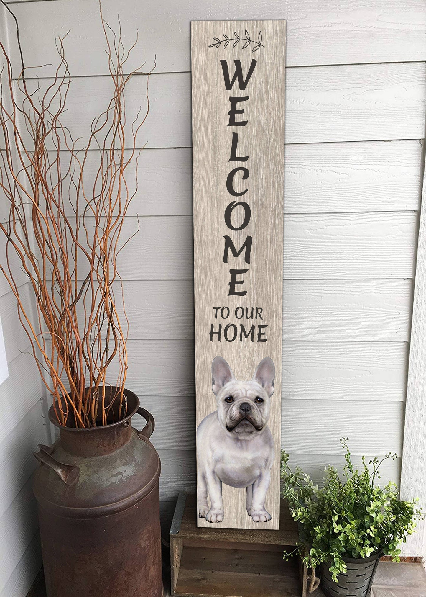 French Bulldog Welcome sign