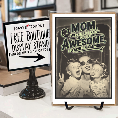 Funny Mothers Day Cards + Display Stand | Mothers Day Gifts