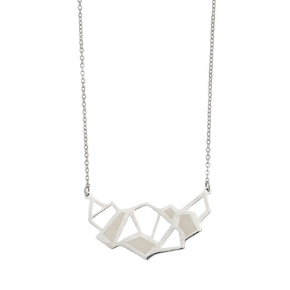 Sale - Hypoallergenic Stainless Steel Geo Cutout Necklace