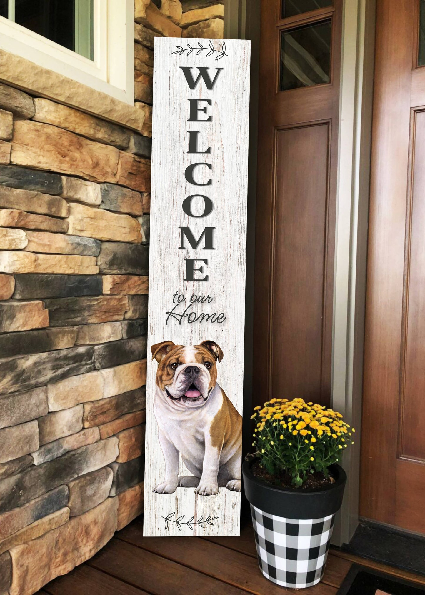 Bulldog Welcome sign
