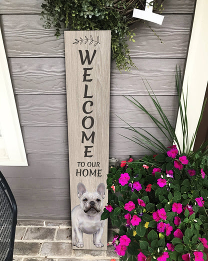French Bulldog Welcome sign