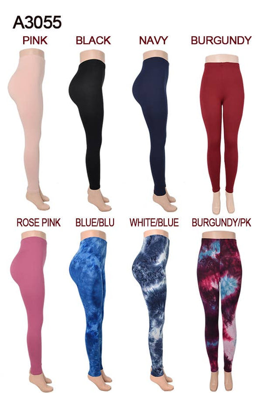 A3055 YOGA SPORTS LEGGINGS MILK SILK MIXED SIZES 12PCS/PACK