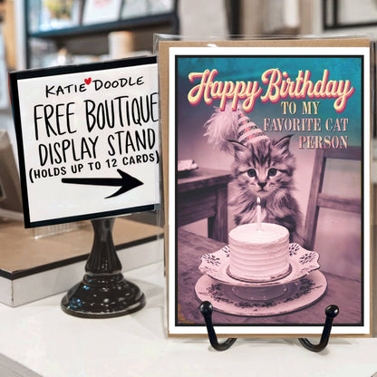 Happy Birthday Greeting Cards for Pet Lovers (Cat Person)