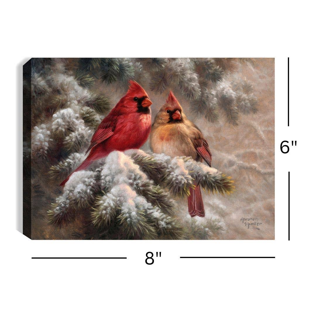 Snow Angels 8x6 Lighted Tabletop Canvas