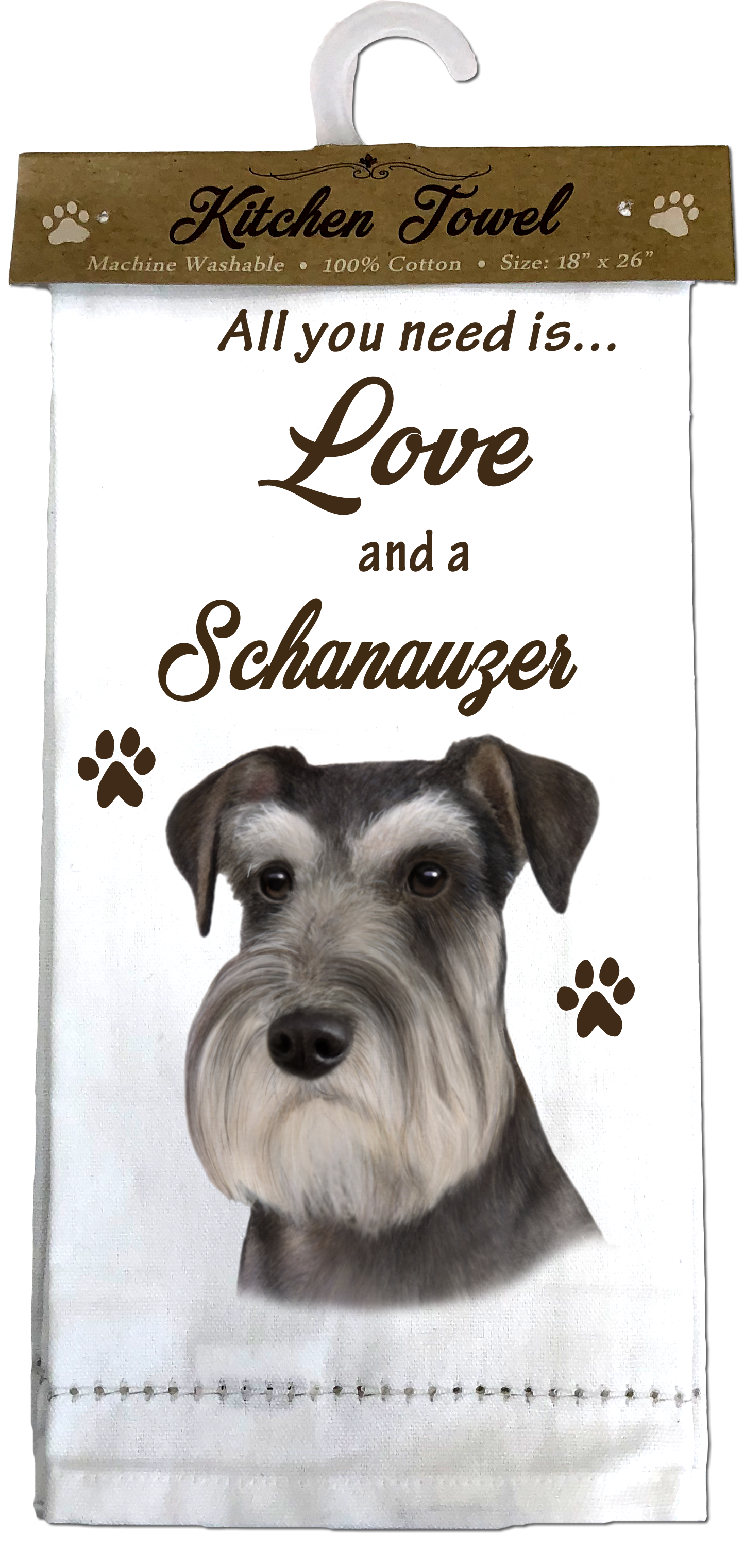 Schnauzer, Uncropped Kitchen Towel