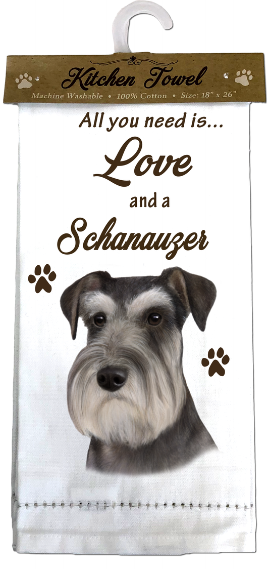 Schnauzer, Uncropped Kitchen Towel