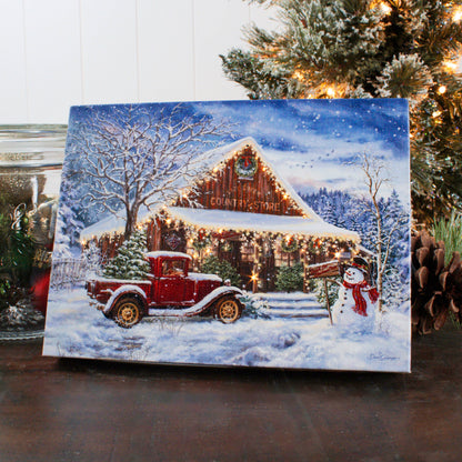 Country Store 8x6 Lighted Tabletop Canvas