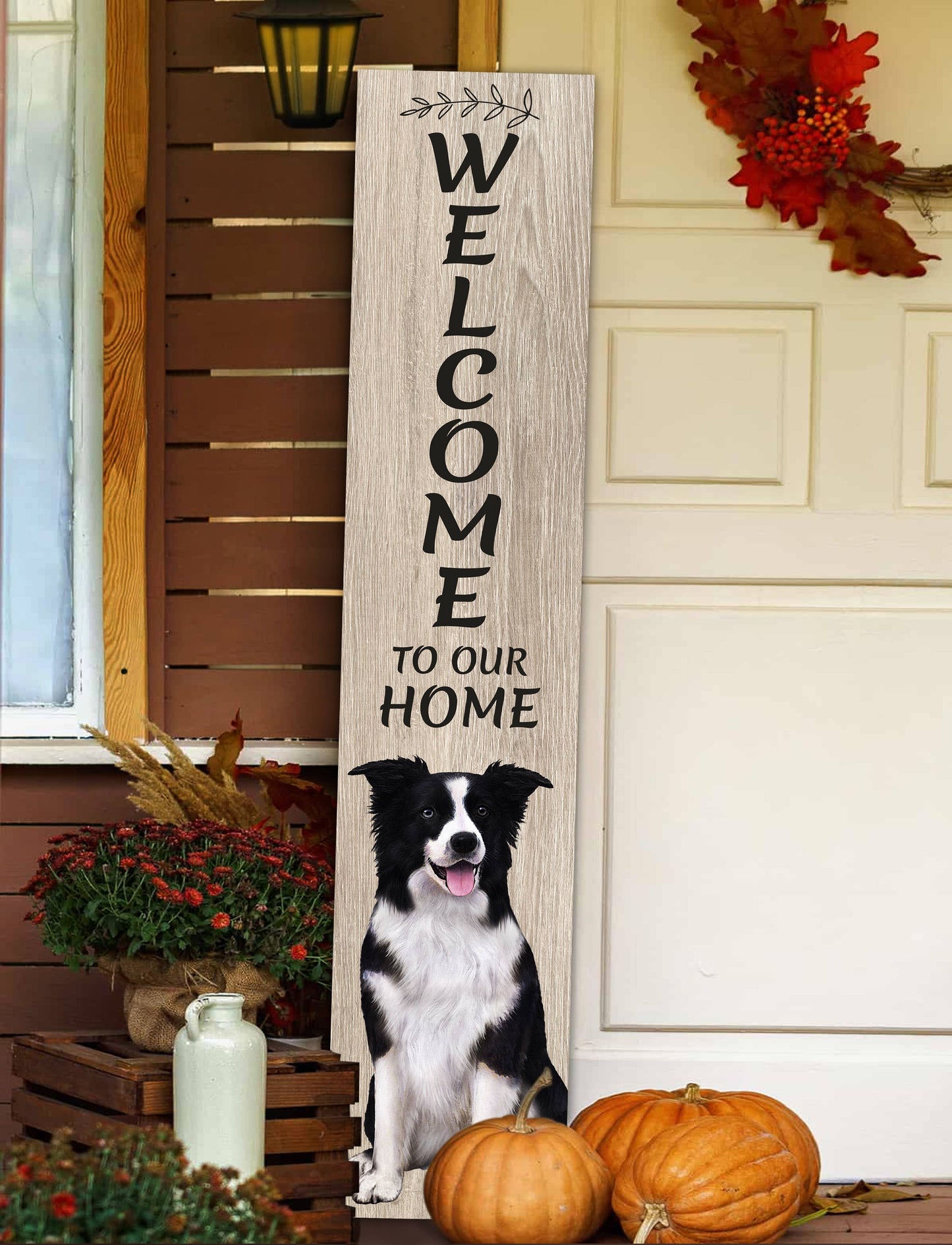 Border Collie Welcome sign