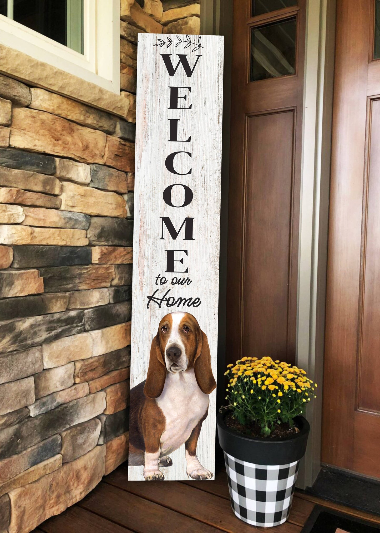 Basset Hound Welcome sign