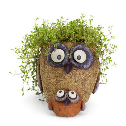 Sissy & Bab Owl Bird Blobhouse Planter