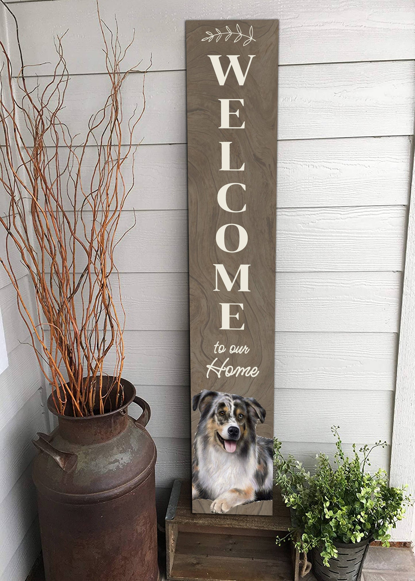 Australian Shepherd Welcome sign