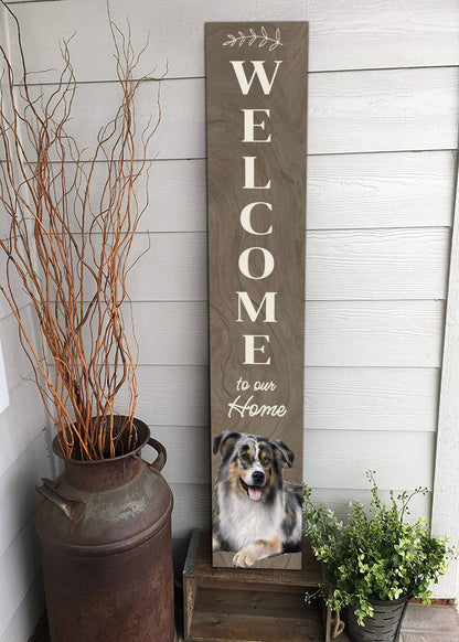 Australian Shepherd Welcome sign