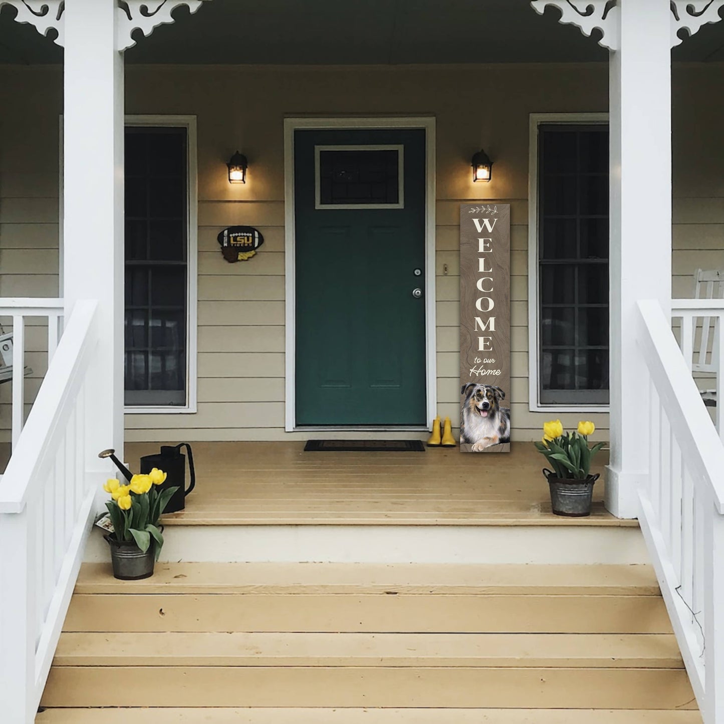 Australian Shepherd Welcome sign
