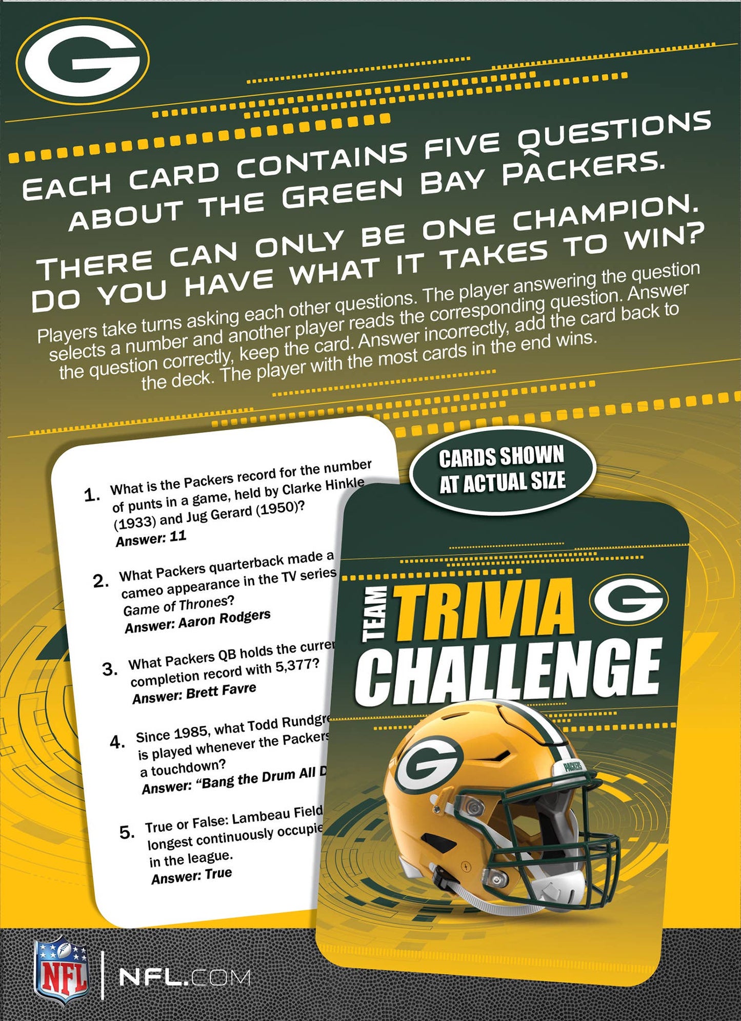 Green Bay Packers Trivia Challenge