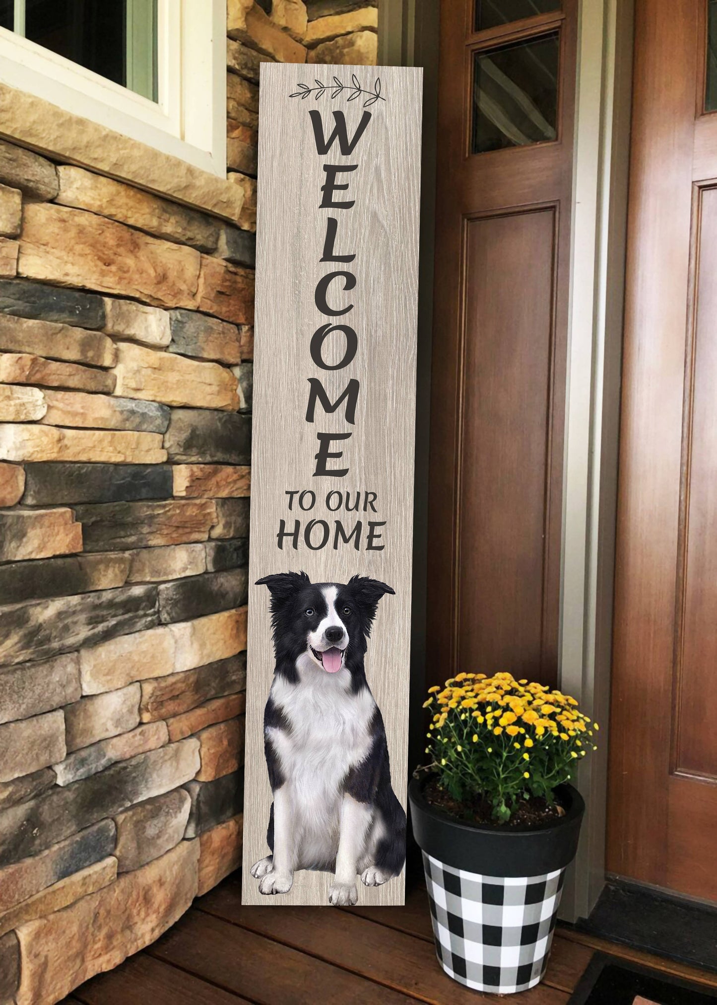 Border Collie Welcome sign