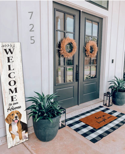 Beagle Welcome sign