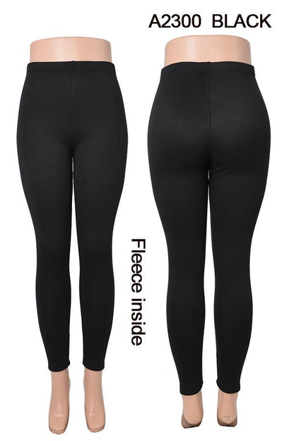 A2300 WINTER LEGGINGS FLEECE INSIDE MIXED SIZES 12PCS/PACK