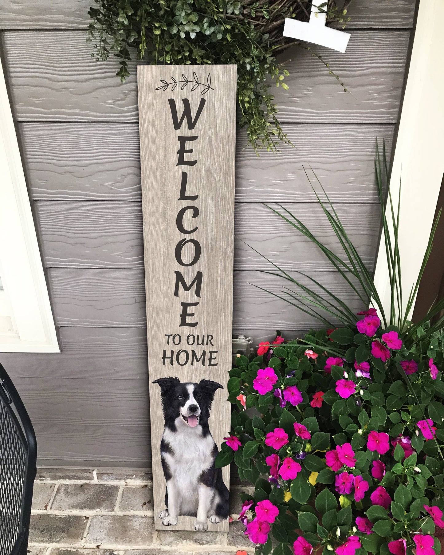 Border Collie Welcome sign