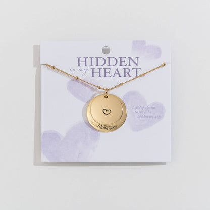 Sale - Keep Going Hidden Heart Pendant Necklace