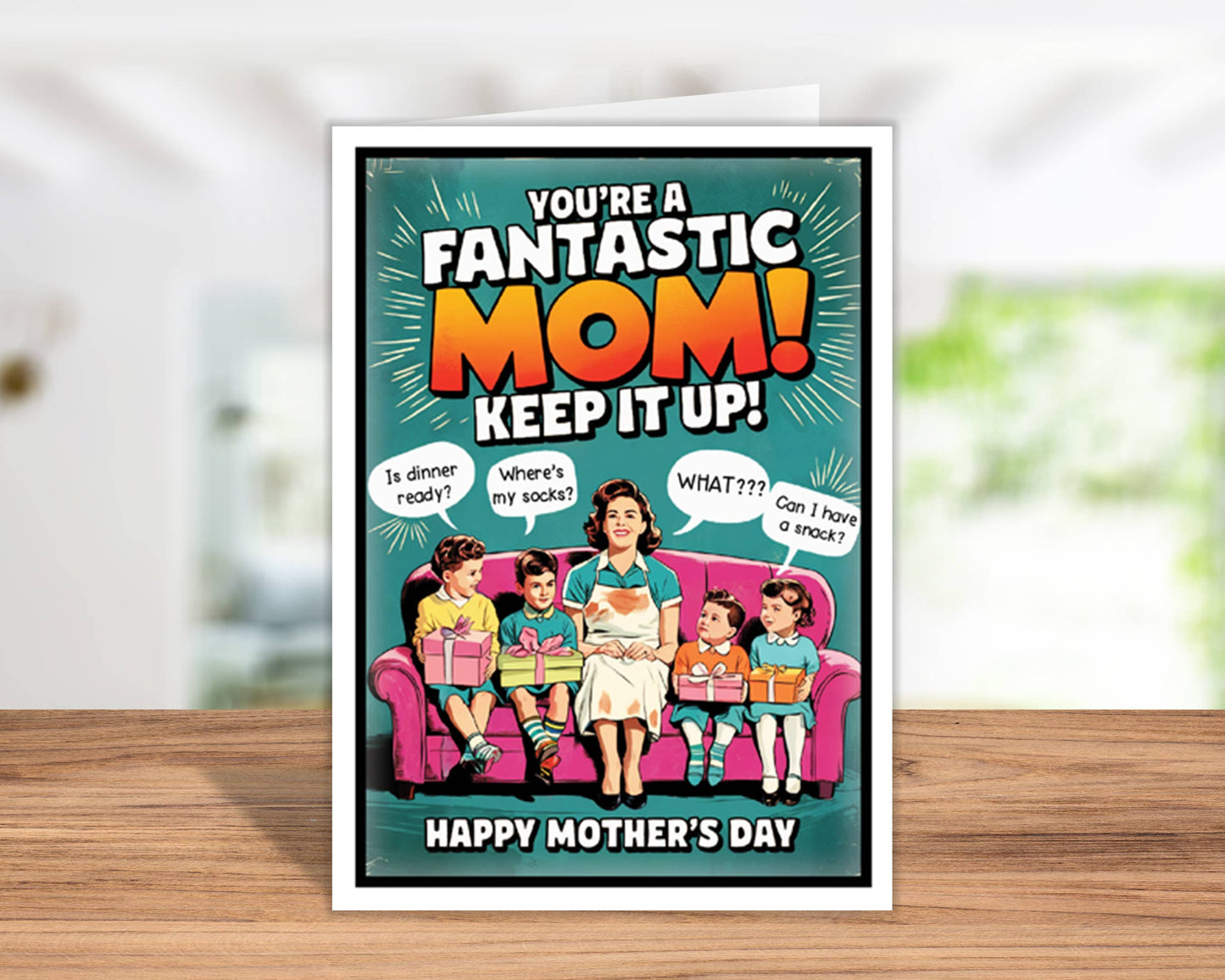 Funny Mothers Day Cards & Display Stand | Mothers Day Gifts