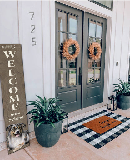 Australian Shepherd Welcome sign