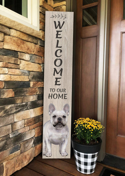 French Bulldog Welcome sign