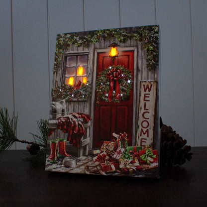 Home for Christmas 8x6 Lighted Tabletop Canvas