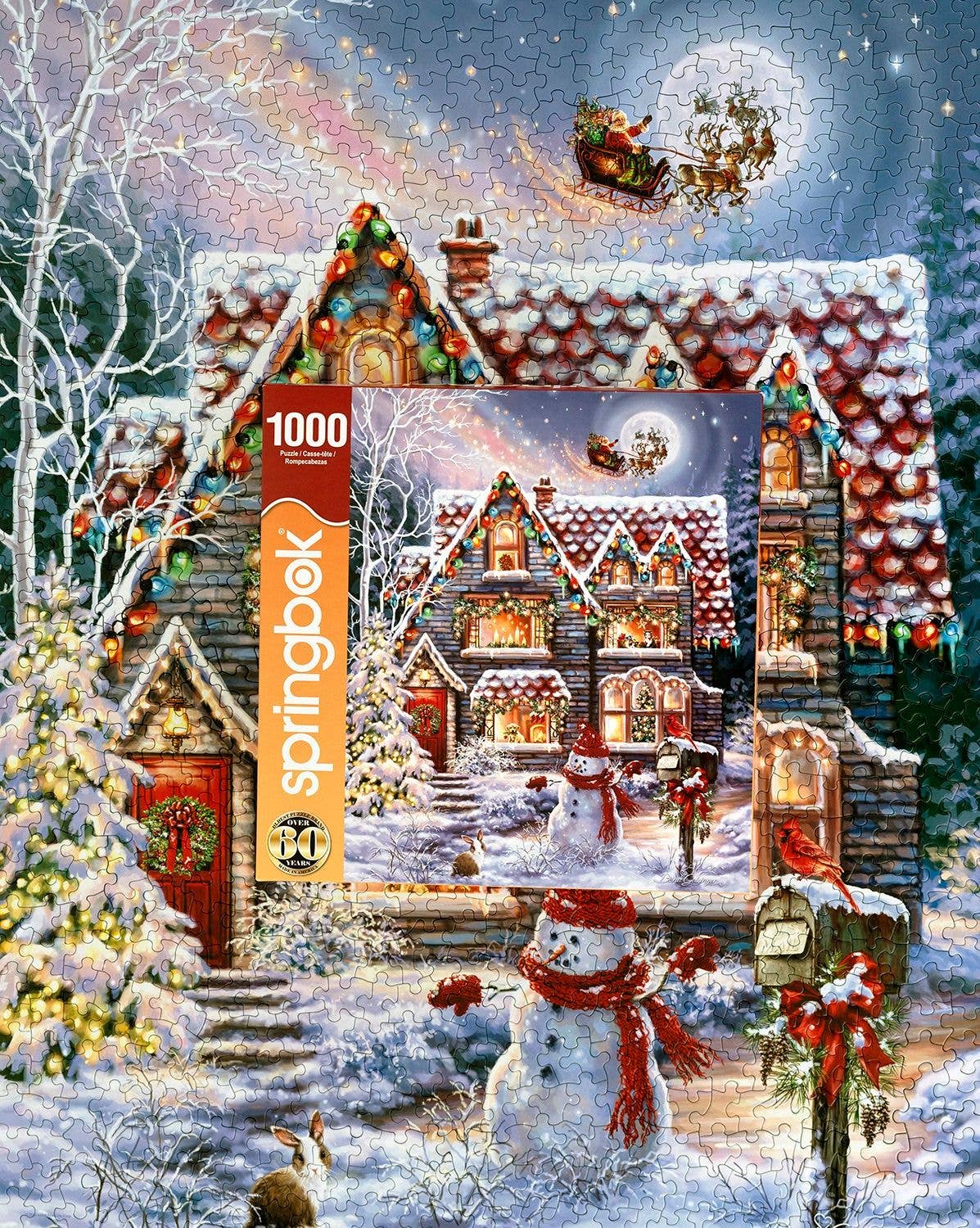 Christmas Eve Cottage 1000 Piece Jigsaw Puzzle