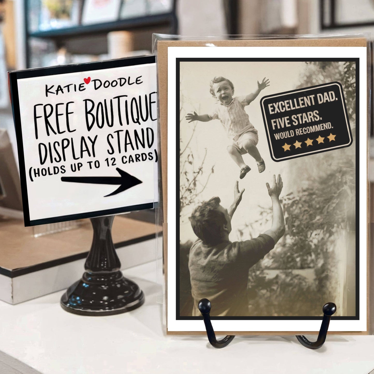 Funny Fathers Day Cards | Free Display Stand | Made in US