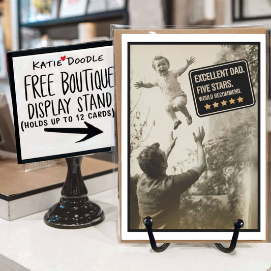 Funny Fathers Day Cards | Free Display Stand | Made in US