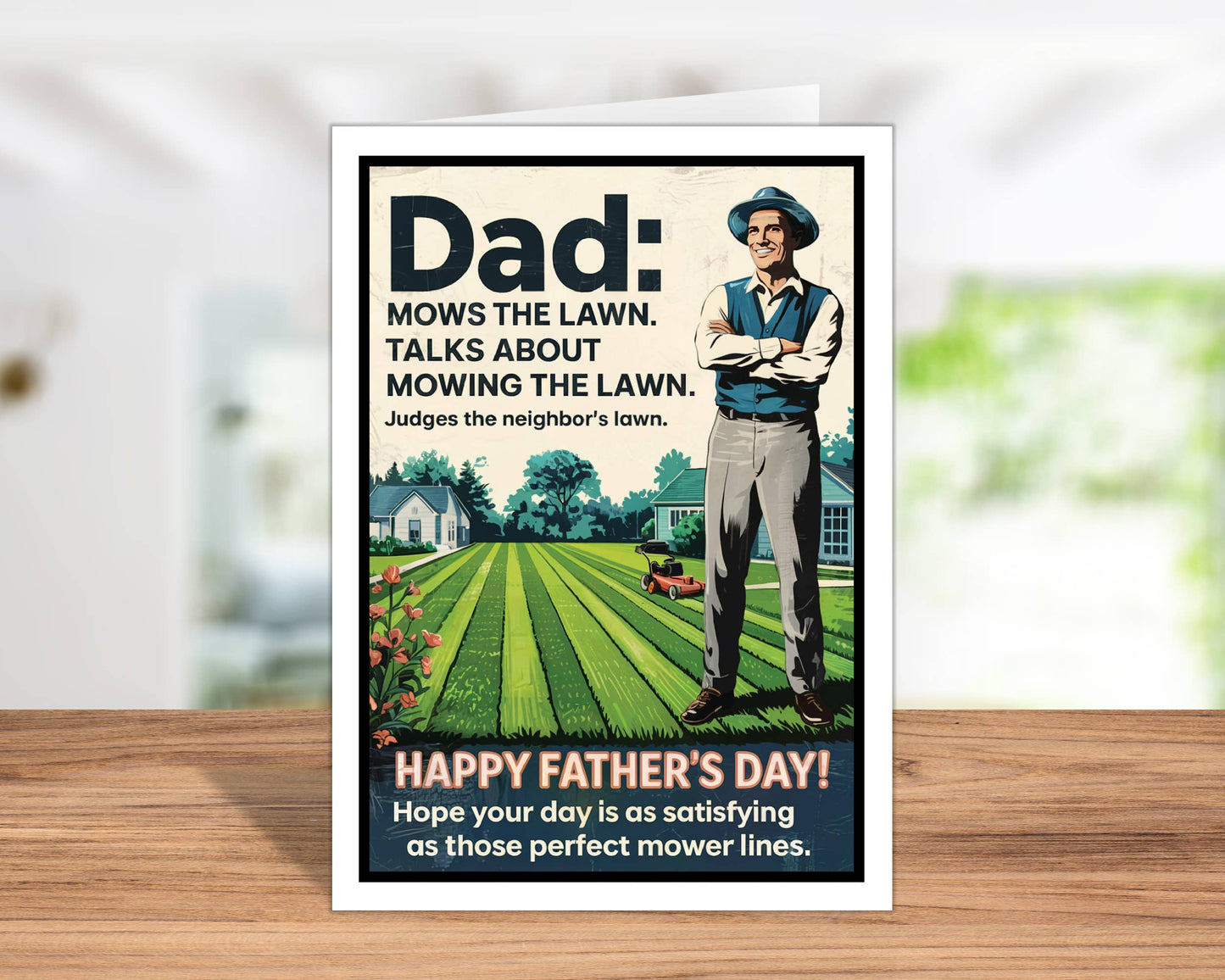 Funny Fathers Day Card | Free Display Stand | Made in USA