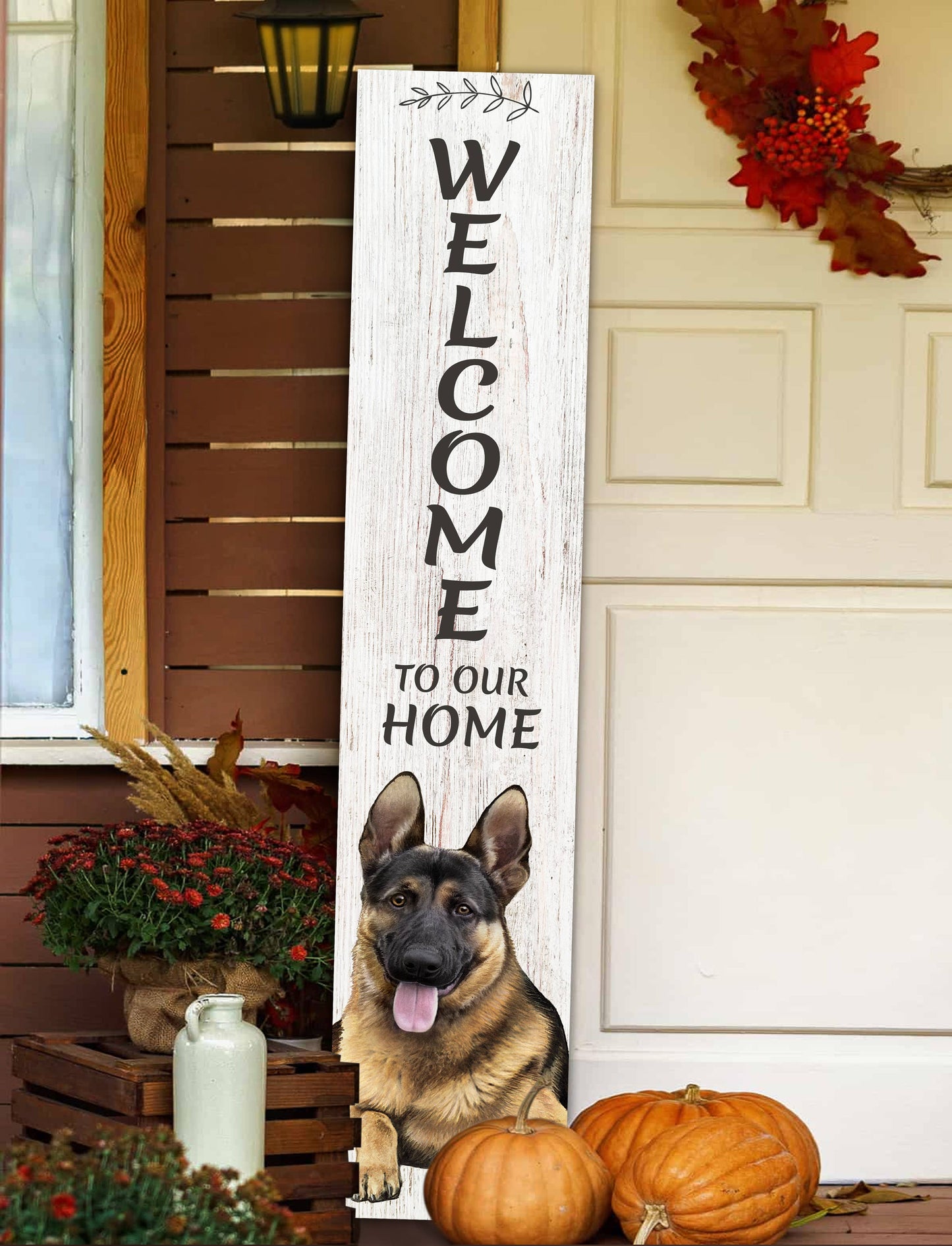 German Shepherd Welcome sign