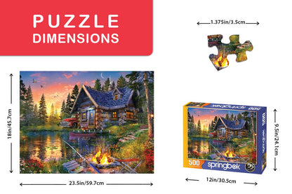 Sun Kissed Cabin 500 Piece Jigsaw Puzzle