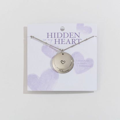 Sale - Keep Going Hidden Heart Pendant Necklace