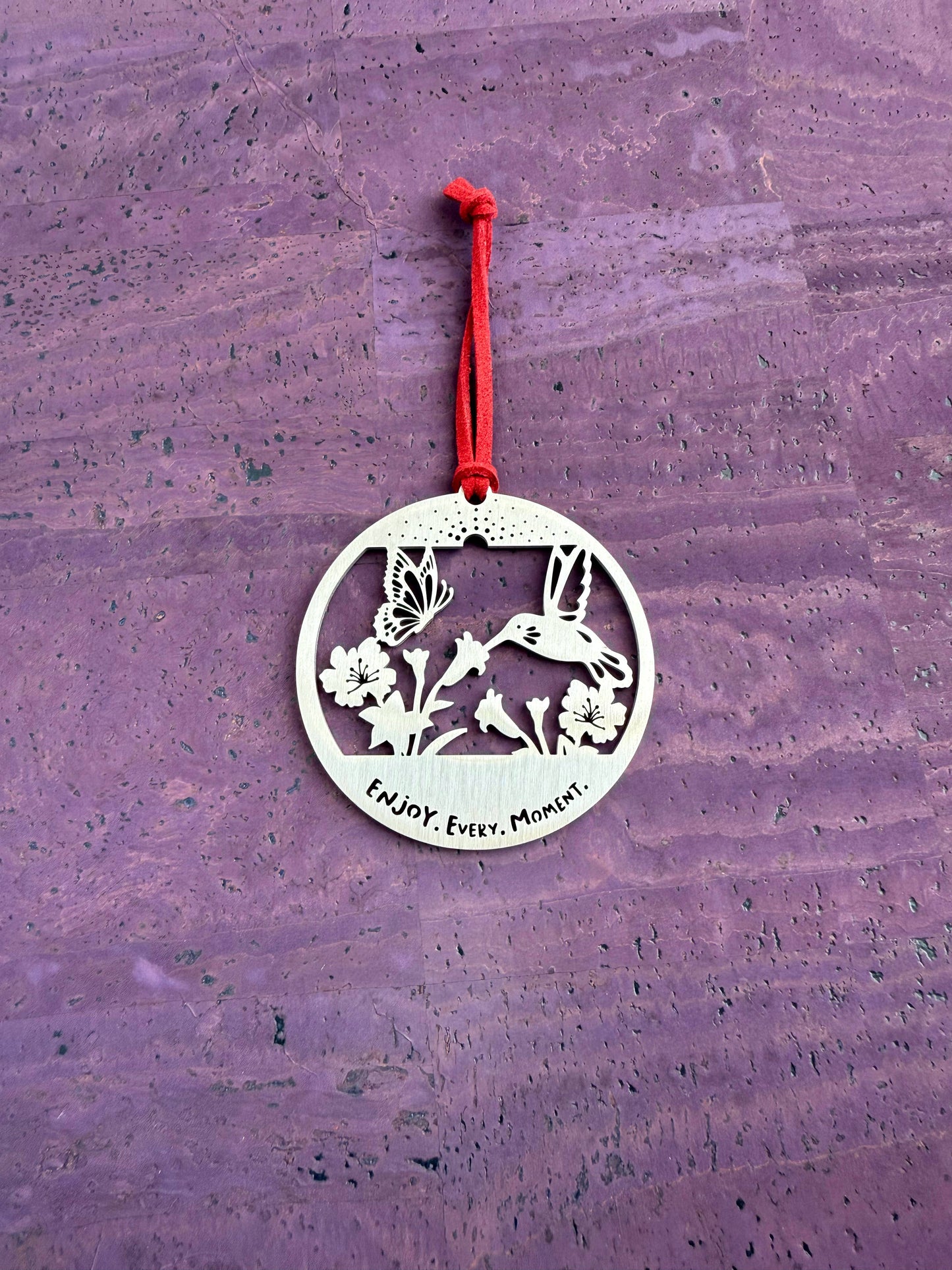 Hummingbird with Butterfly Keepsake Ornament