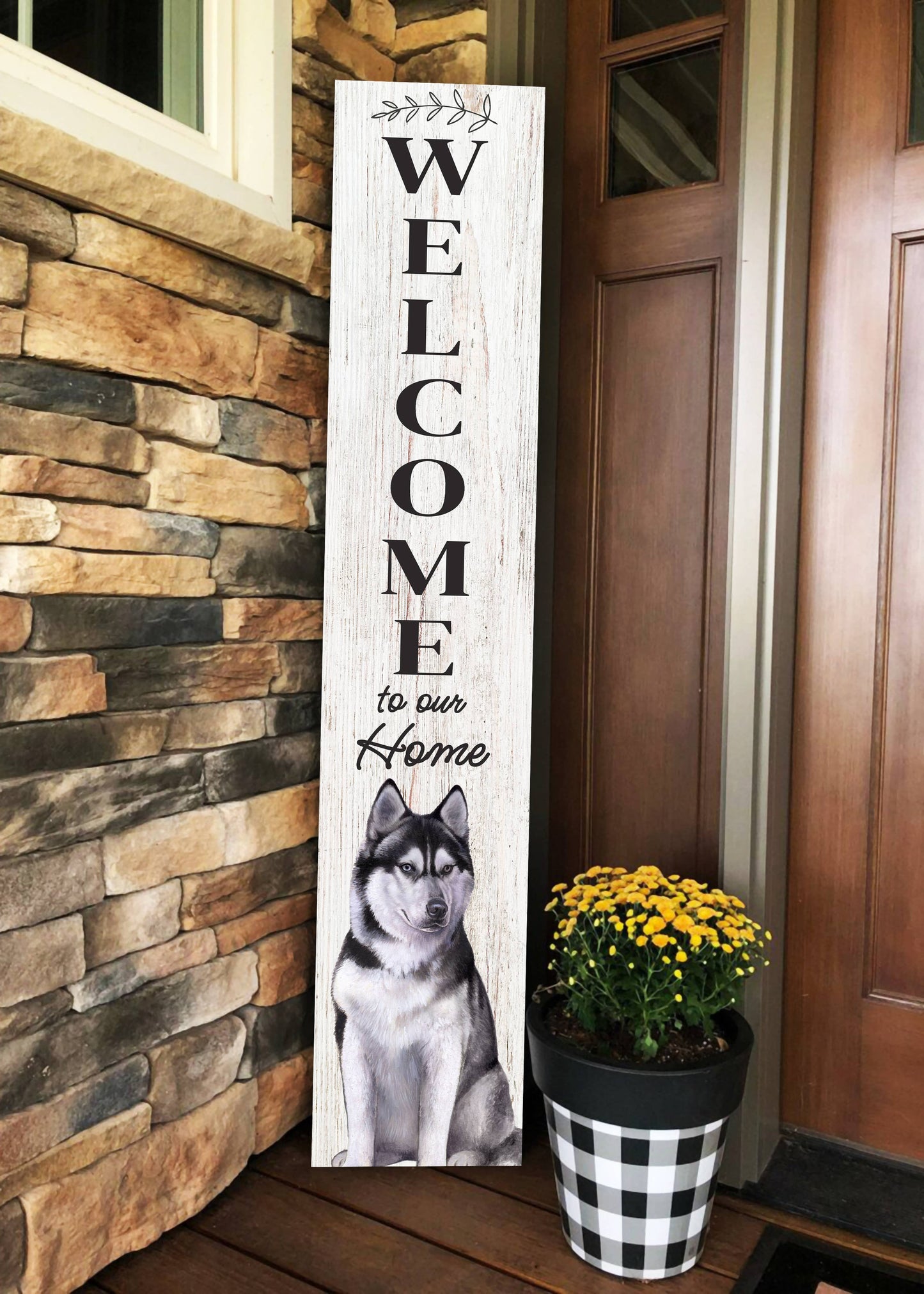 Siberian Husky Welcome sign