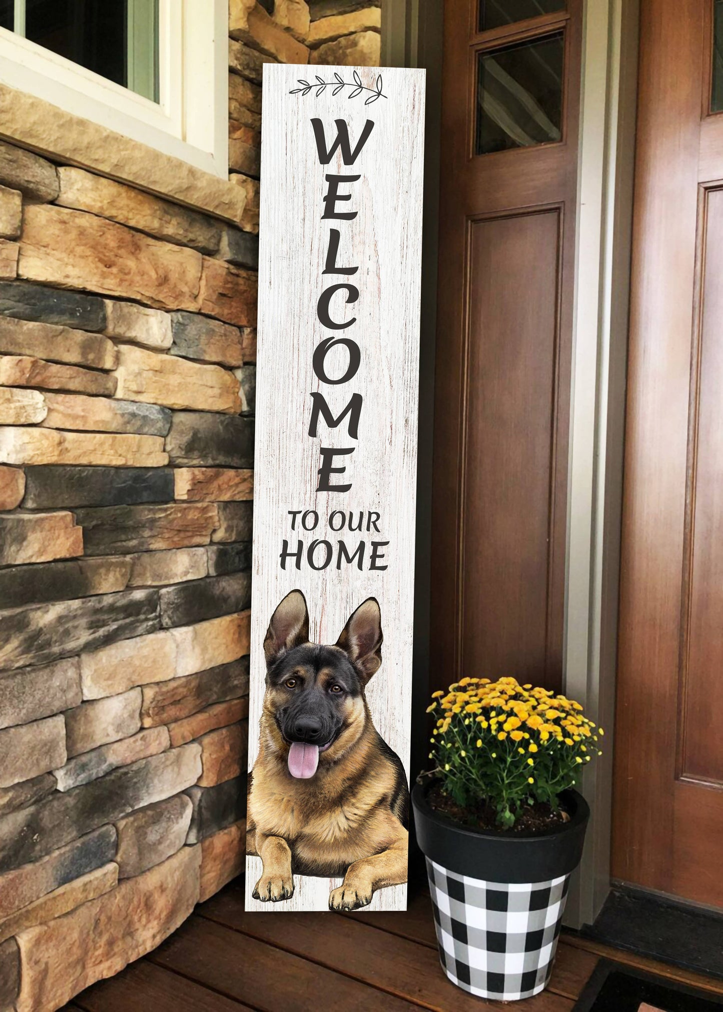 German Shepherd Welcome sign