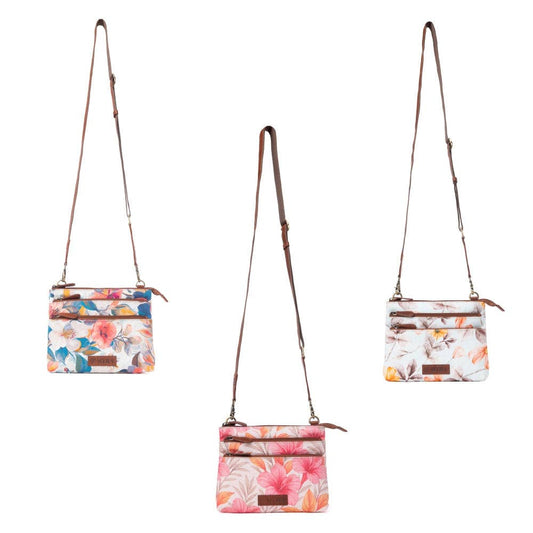 Maple Ridge Cotton & Leather Crossbody Bag Variant Combo