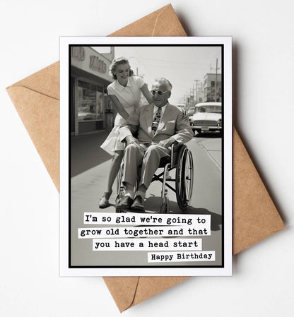 Funny Birthday Greeting Cards for Husband (Blank Inside)
