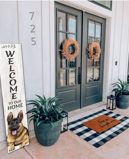 German Shepherd Welcome sign